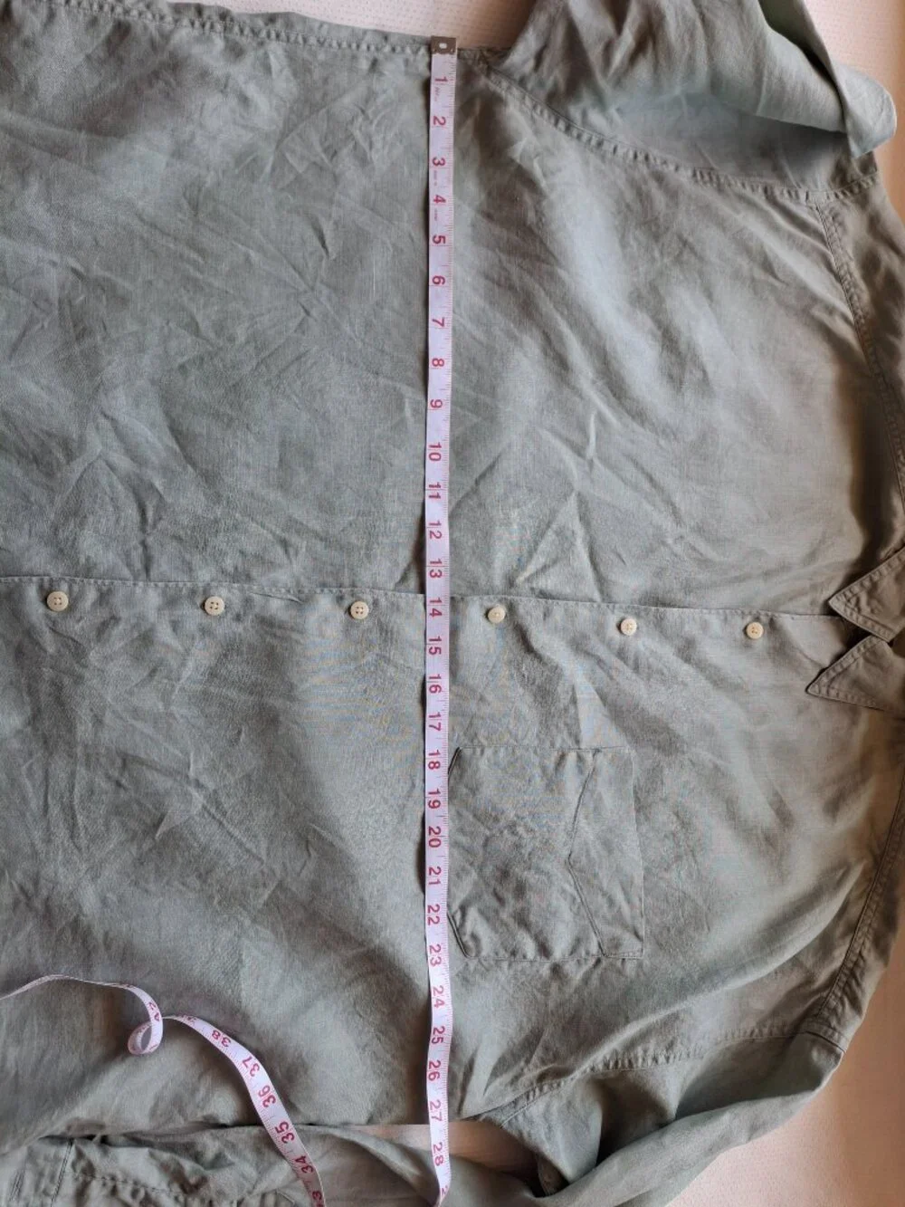 2 Mens XL 100% Linen Shirts Banana Republic & Structure Khaki Sage Green